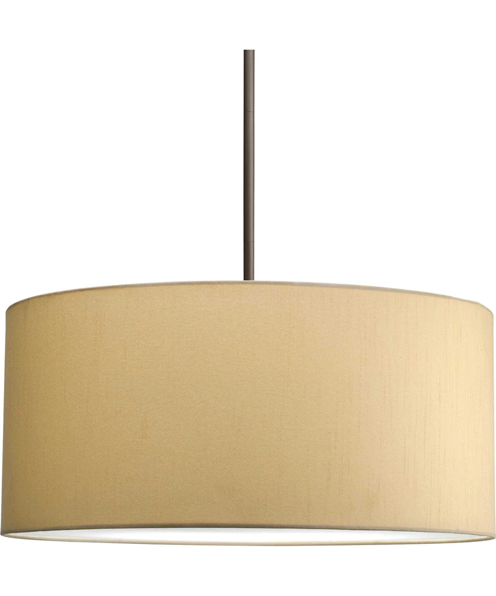 Markor 22" Drum Shade for Use with Markor Pendant Kit Beige Silk - Image 3