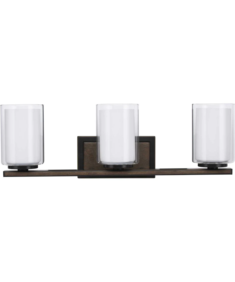 Mast 3-Light Clear Glass Coastal Bath Vanity Light Antique Bronze - Image 11