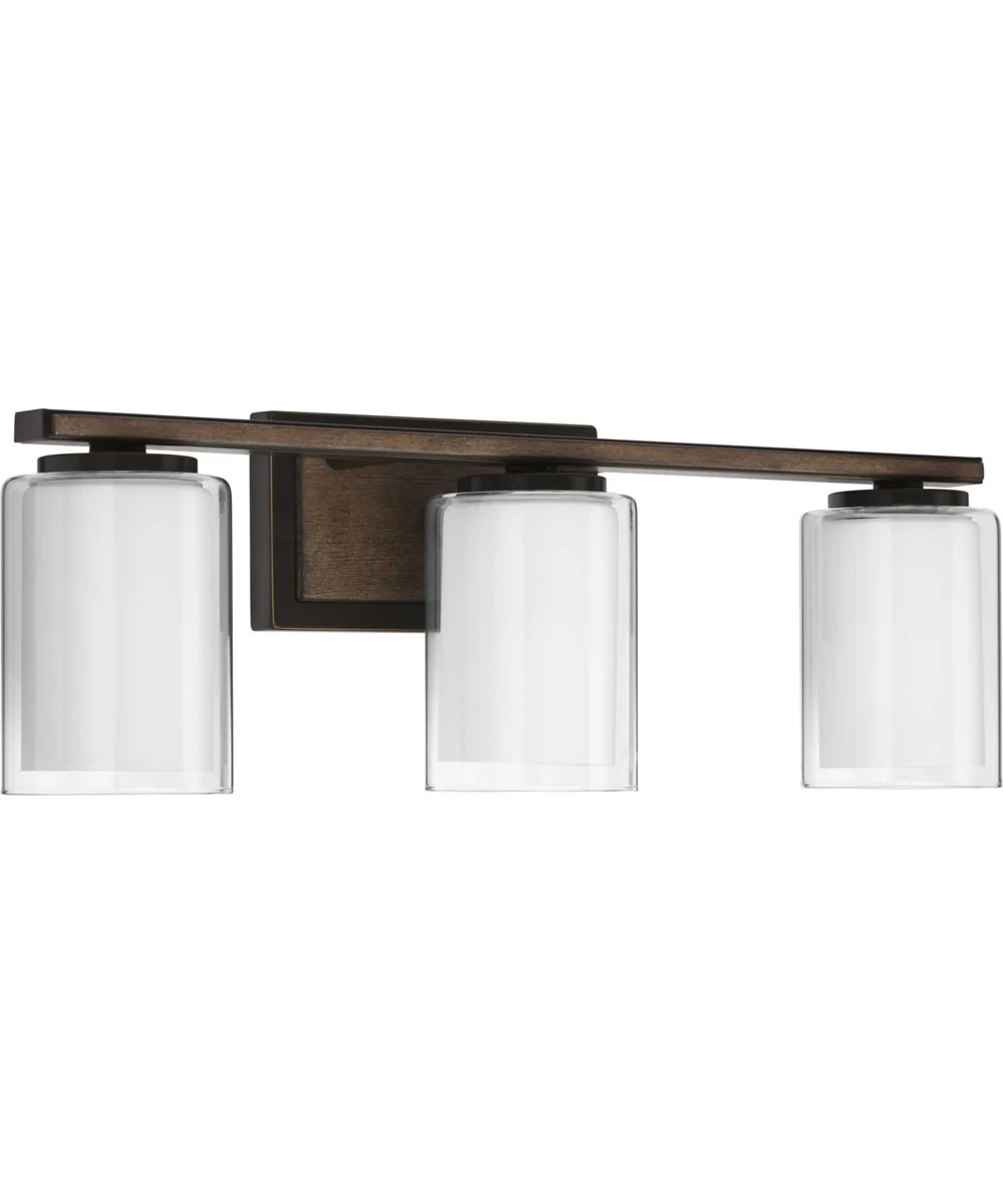 Mast 3-Light Clear Glass Coastal Bath Vanity Light Antique Bronze - Image 7