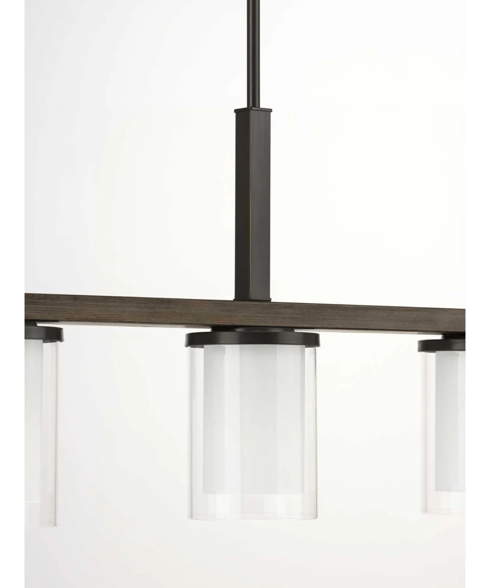 Mast 4-Light Linear Chandelier Antique Bronze - Image 3