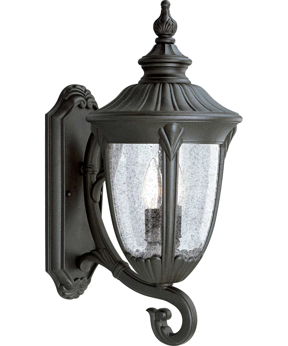 Meridian 2-Light Large Wall Lantern Textured Black