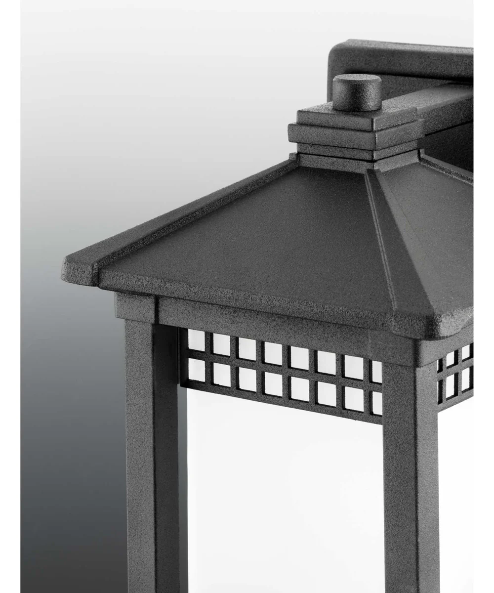Merit 1-Light Wall Lantern Textured Black - Image 2