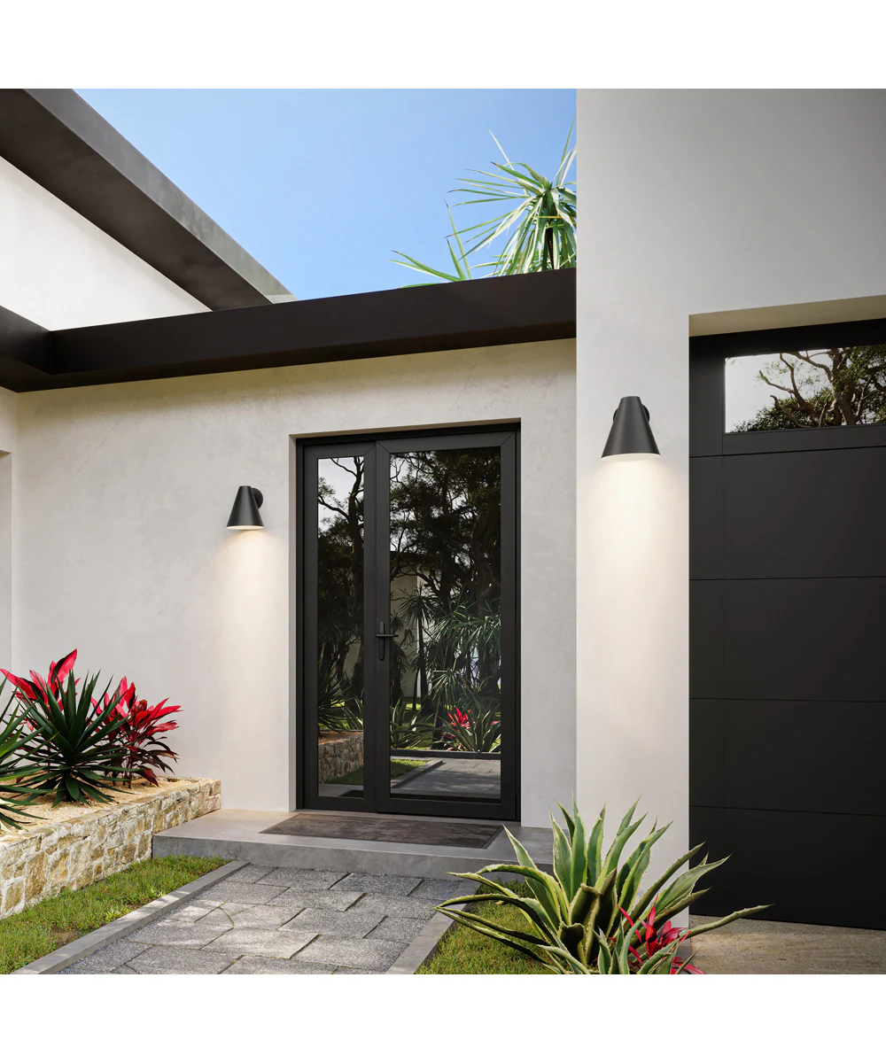 Mik Large Outdoor Wall Light Matte Black - Image 2