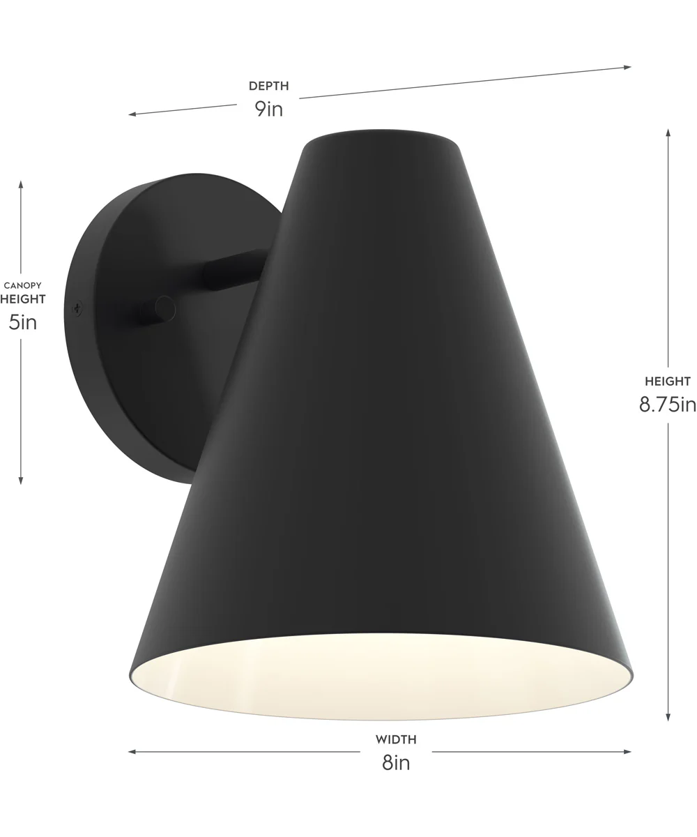 Mik Large Outdoor Wall Light Matte Black - Image 4