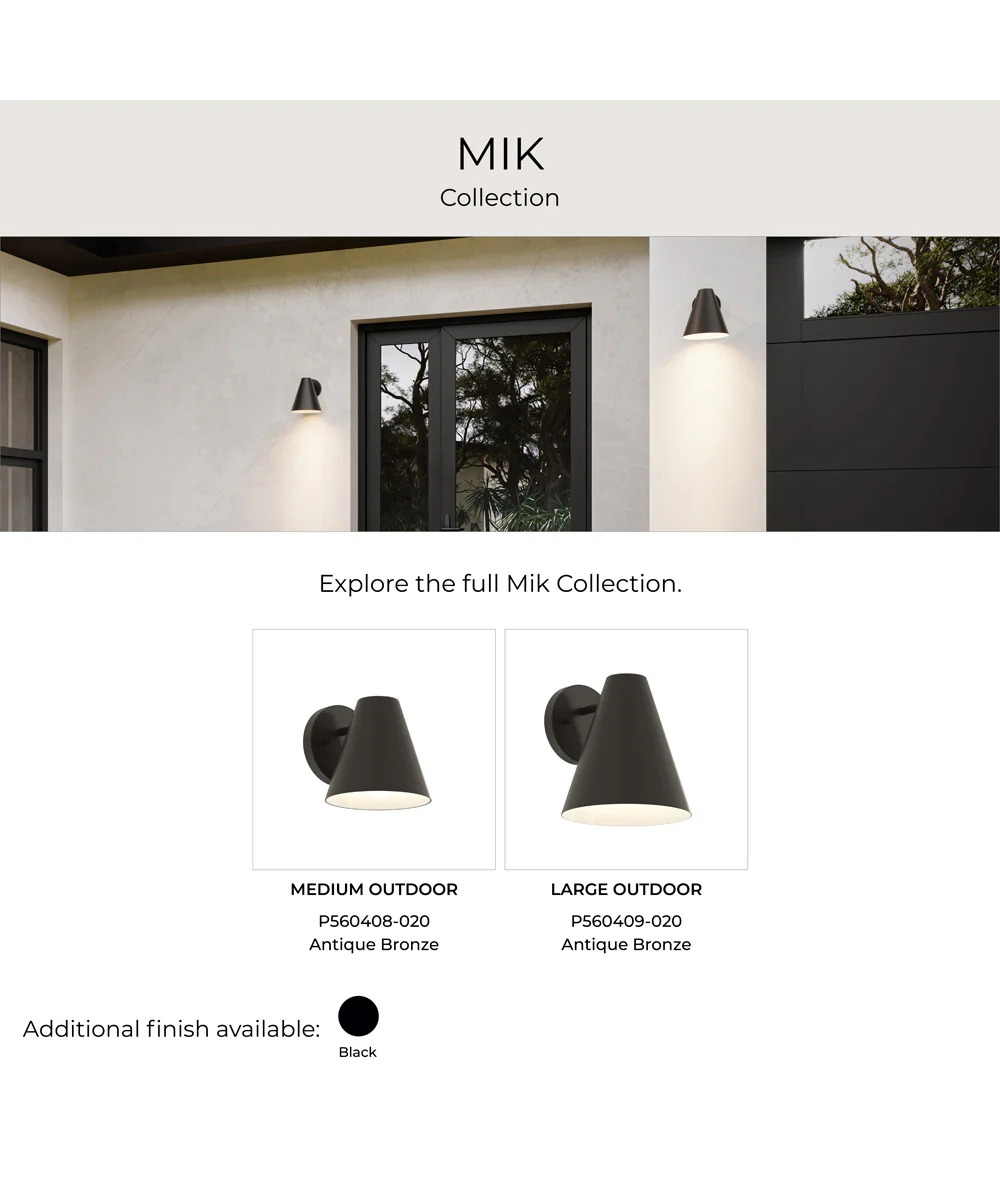 Mik Medium Outdoor Wall Light Antique Bronze - Image 10