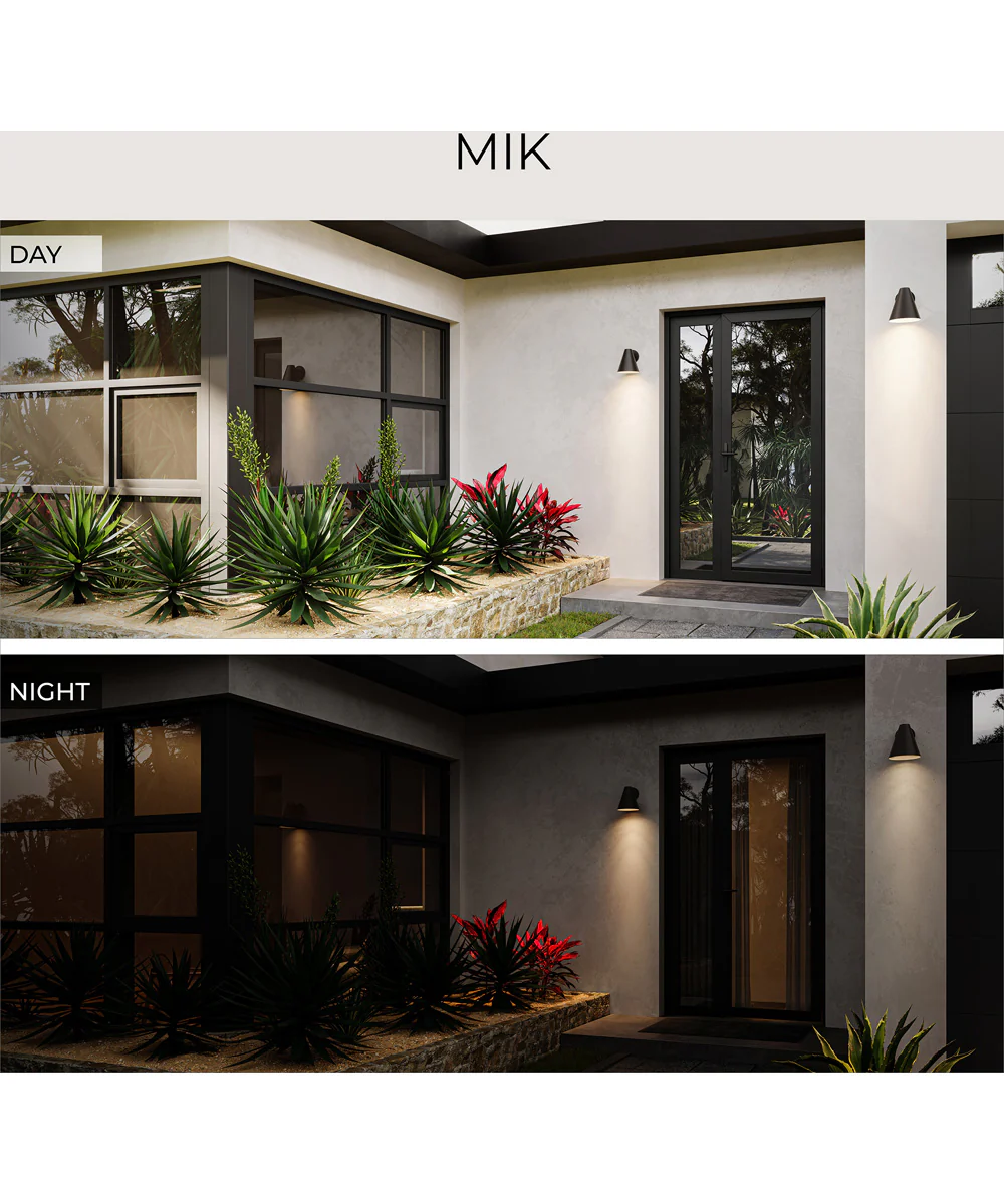 Mik Medium Outdoor Wall Light Antique Bronze - Image 8