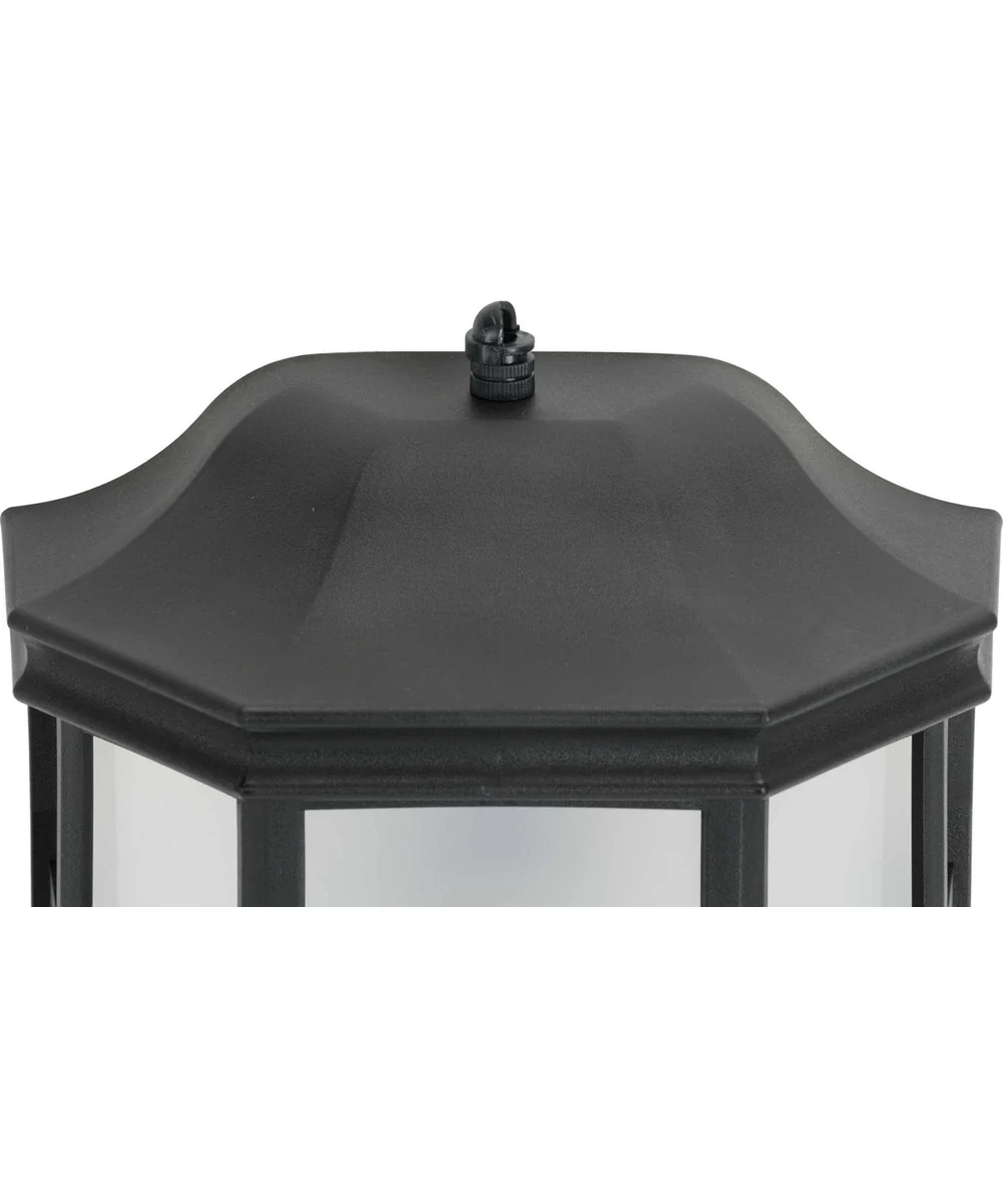 Milford Non-Metallic Lantern 1-Light Frosted Shade Traditional Outdoor Wall Lantern Light Textured Black - Image 5