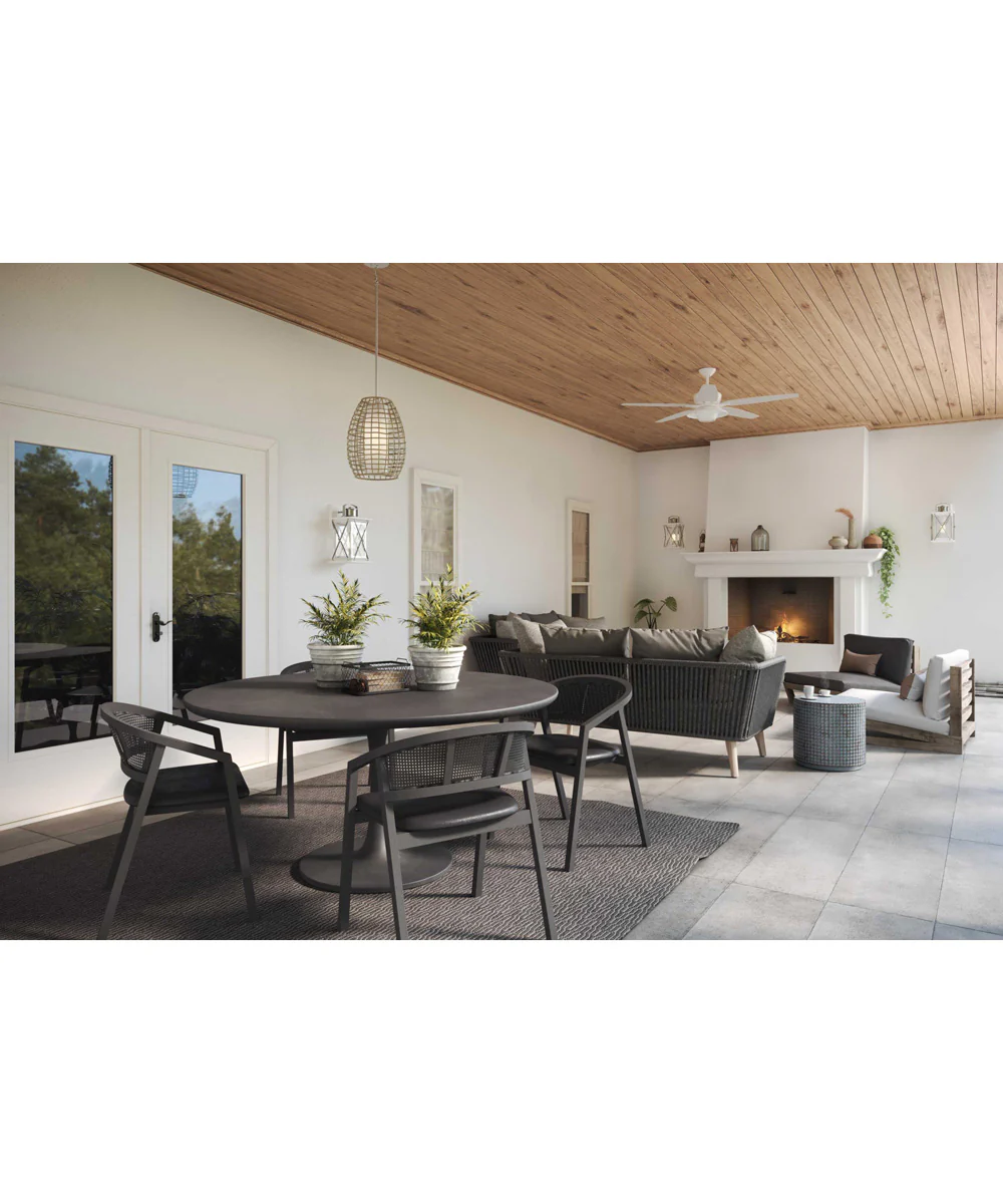 Montague 60" Indoor/Outdoor 5-Blade Ceiling Fan White - Image 2