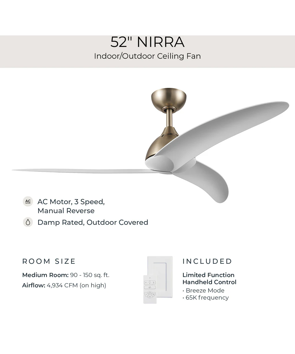 Nirra 52-in. 3-Blade Modern Ceiling Fan Champagne Bronze - Image 10