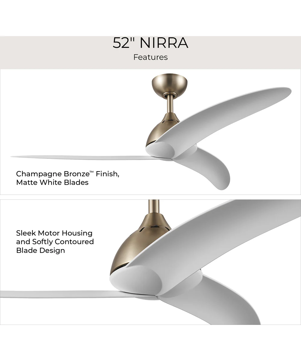 Nirra 52-in. 3-Blade Modern Ceiling Fan Champagne Bronze - Image 11