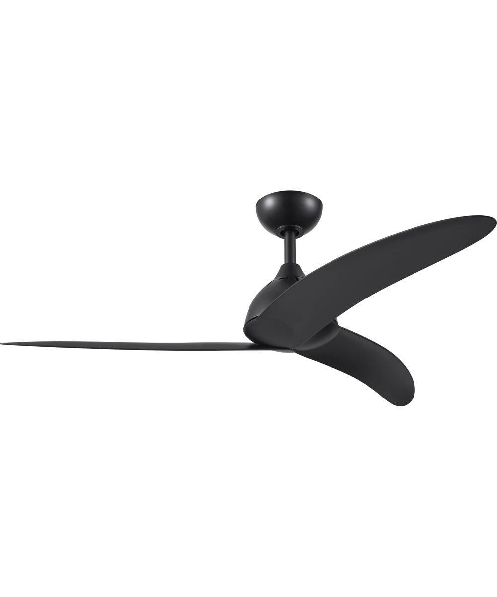 Nirra 52-in. 3-Blade Modern Ceiling Fan Matte Black