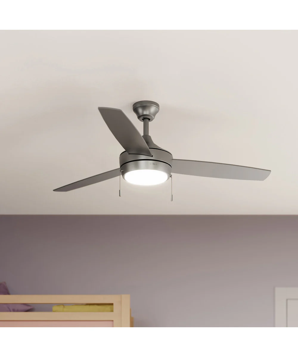Nolyn 52 in. 3-Blade Modern LED Ceiling Fan Brushed Nickel - Image 7