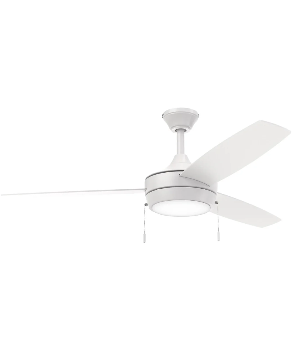 Nolyn 52 in. 3-Blade Modern LED Ceiling Fan Matte White