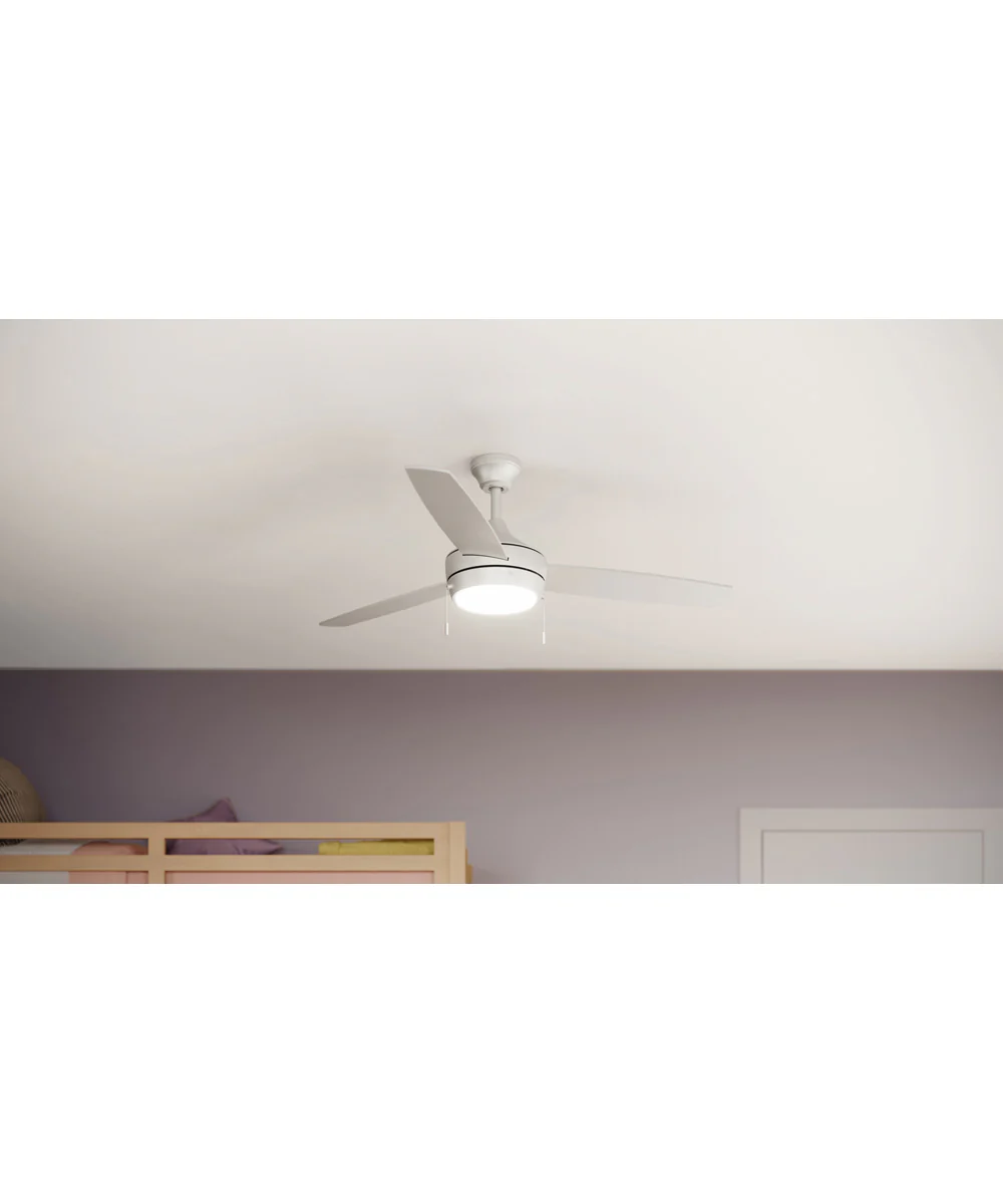 Nolyn 52 in. 3-Blade Modern LED Ceiling Fan Matte White - Image 2