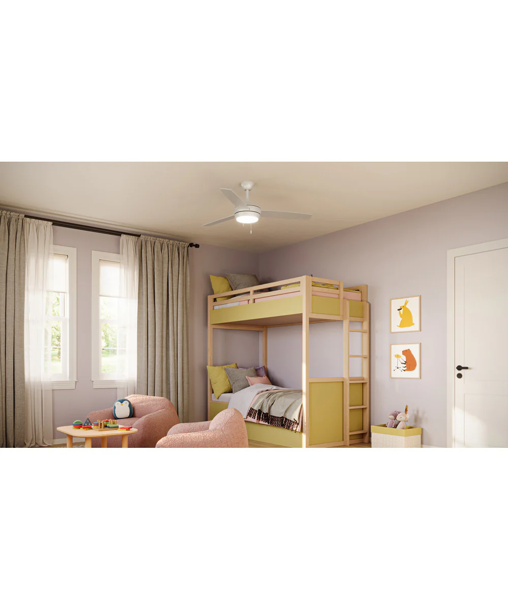 Nolyn 52 in. 3-Blade Modern LED Ceiling Fan Matte White - Image 3