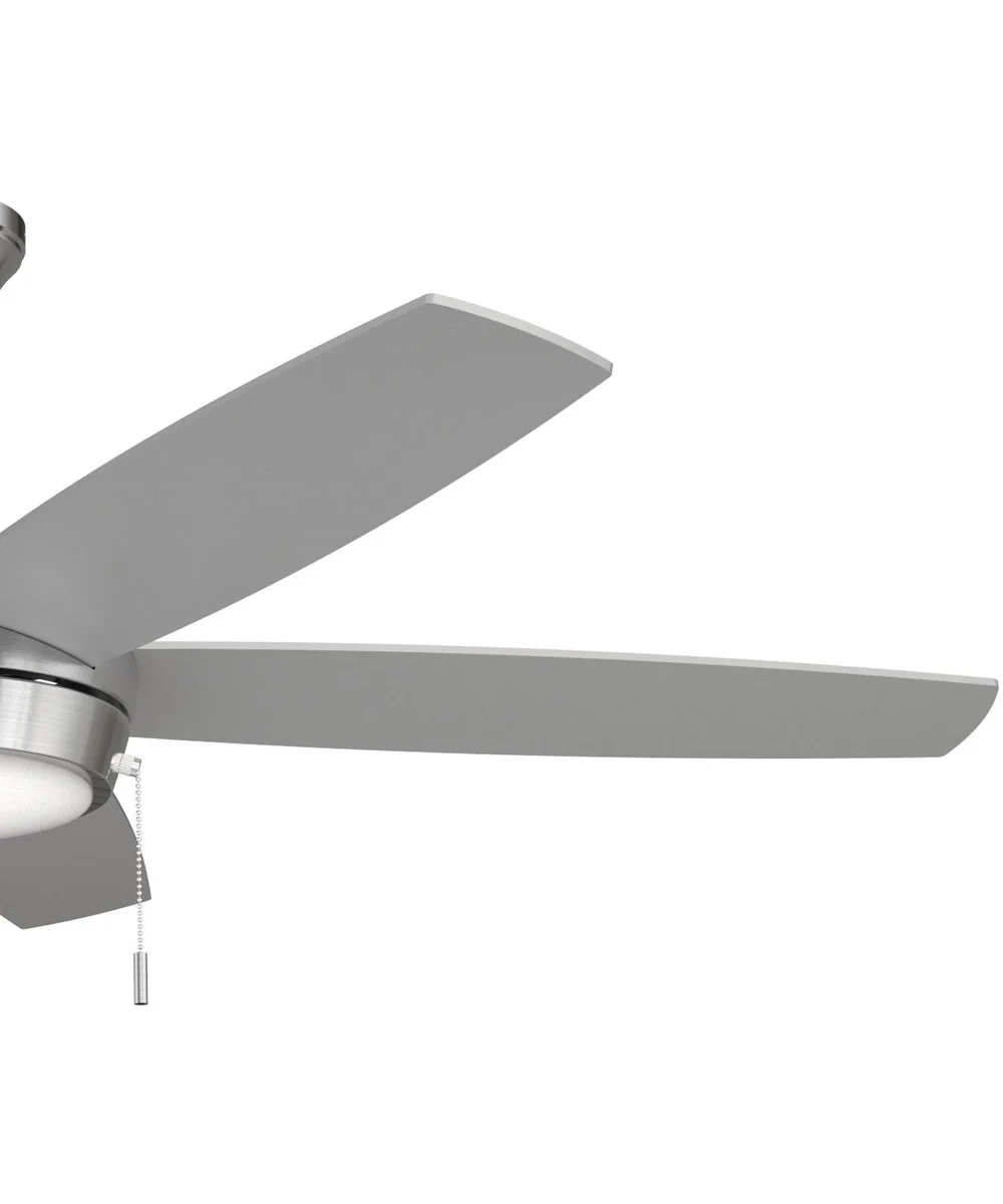 Nolyn V 52 in. 5-Blade Modern LED Ceiling Fan Brushed Nickel - Image 5