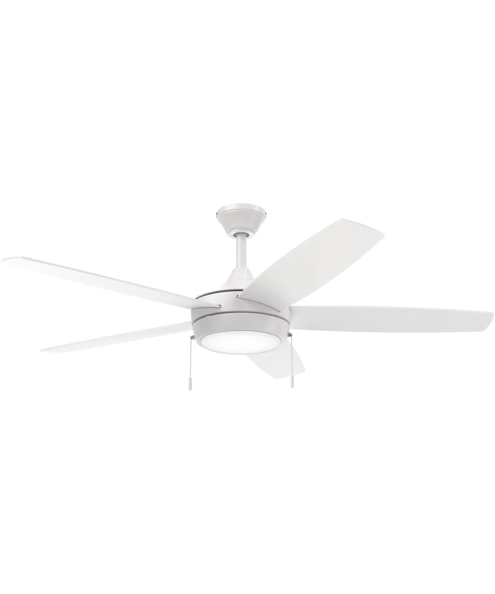 Nolyn V 52 in. 5-Blade Modern LED Ceiling Fan Matte White
