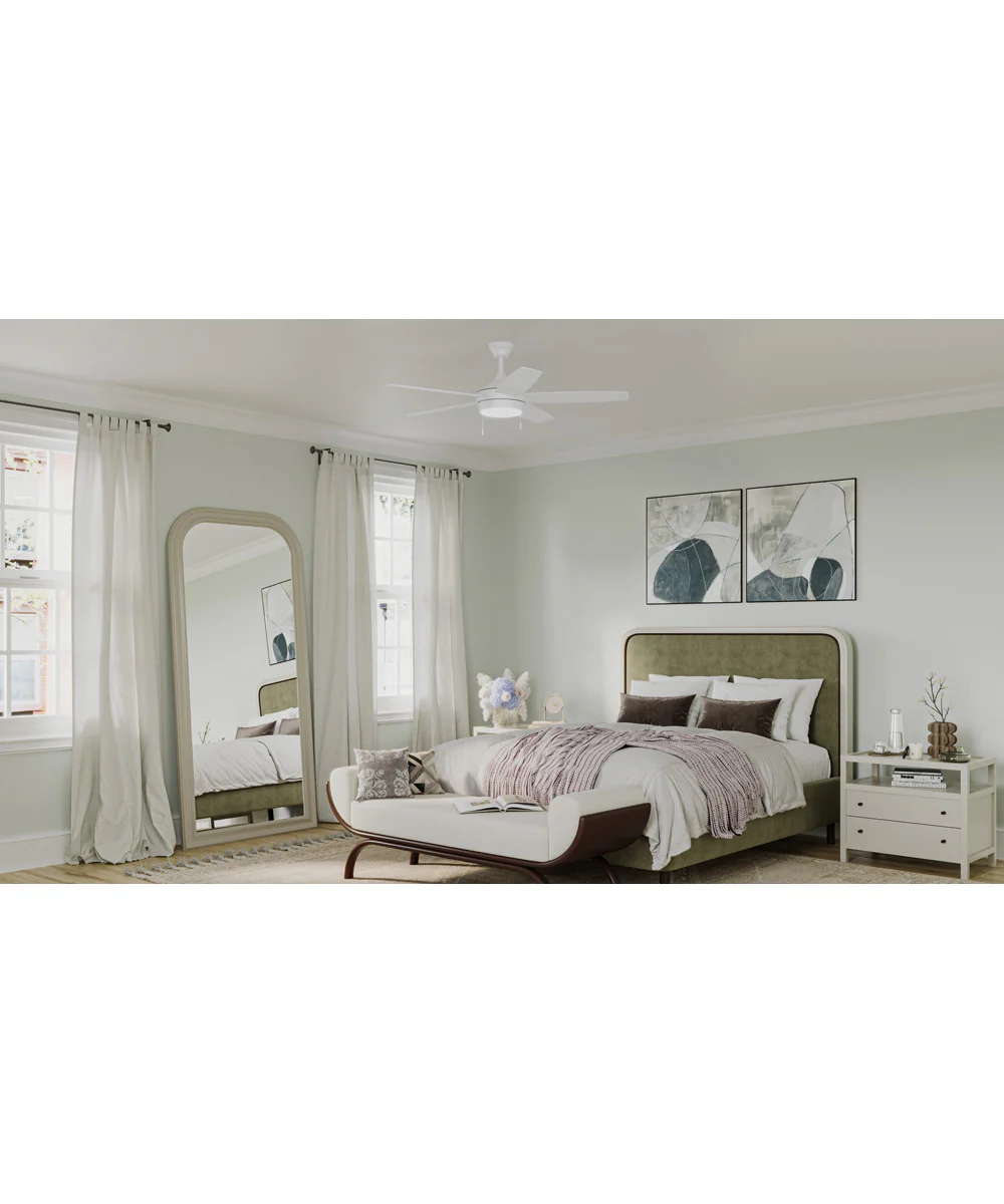 Nolyn V 52 in. 5-Blade Modern LED Ceiling Fan Matte White - Image 3