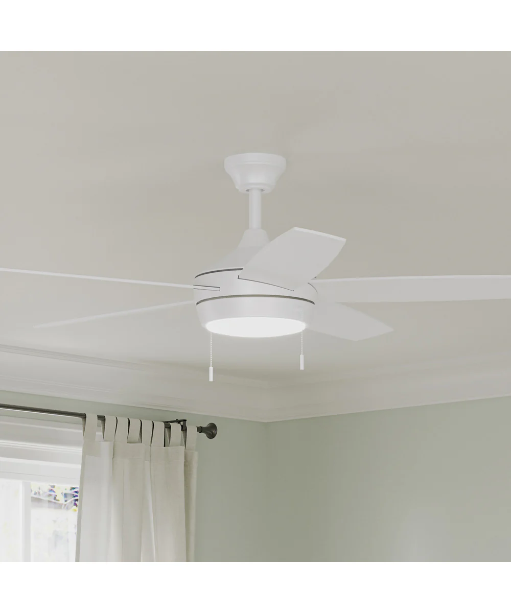 Nolyn V 52 in. 5-Blade Modern LED Ceiling Fan Matte White - Image 7