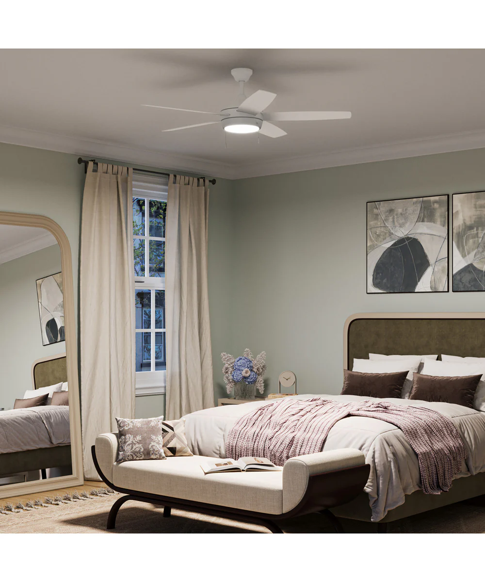 Nolyn V 52 in. 5-Blade Modern LED Ceiling Fan Matte White - Image 8