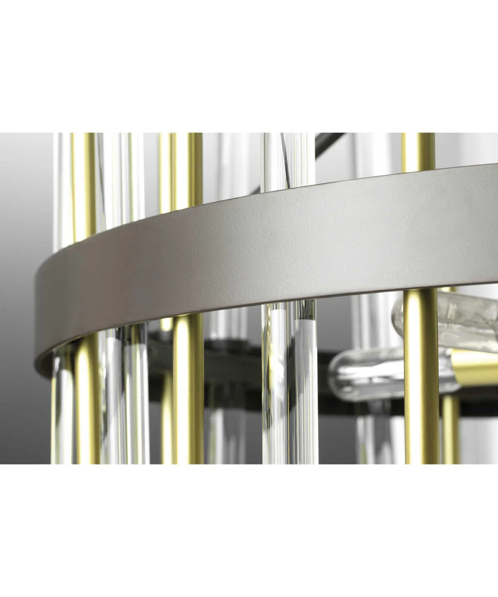 Orrizo 6-Light Clear Glass Luxe Chandelier Light Matte Black - Image 9
