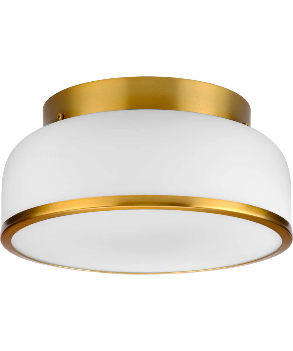 Parkhurst 2-Light New Traditional 11-1/4" Flush Mount Light Brushed Bronze
