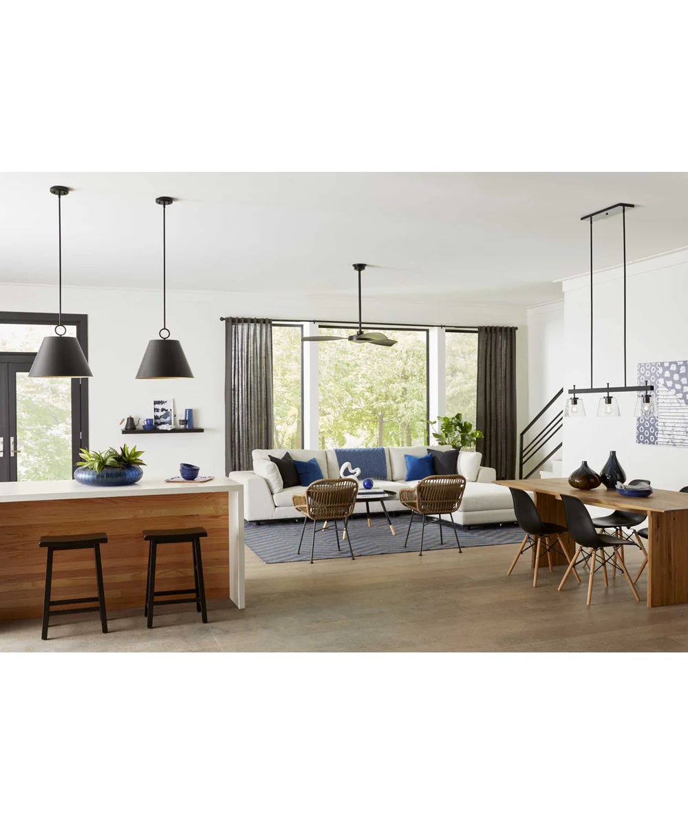 Parkhurst 3-Light New Traditional Metal Pendant Light Matte Black - Image 3