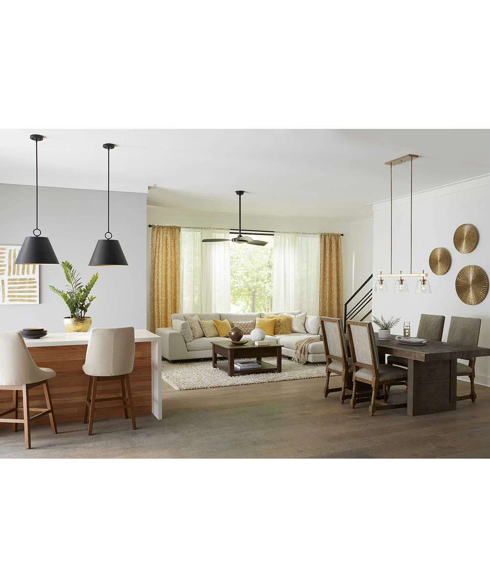 Parkhurst 3-Light New Traditional Metal Pendant Light Matte Black - Image 5