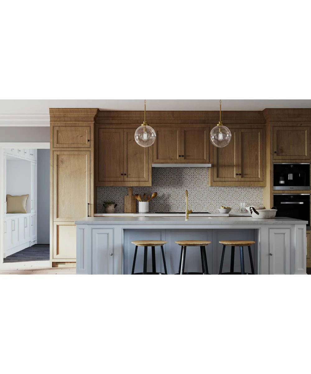 Penn 1-Light Clear Glass Farmhouse Pendant Light Natural Brass - Image 2