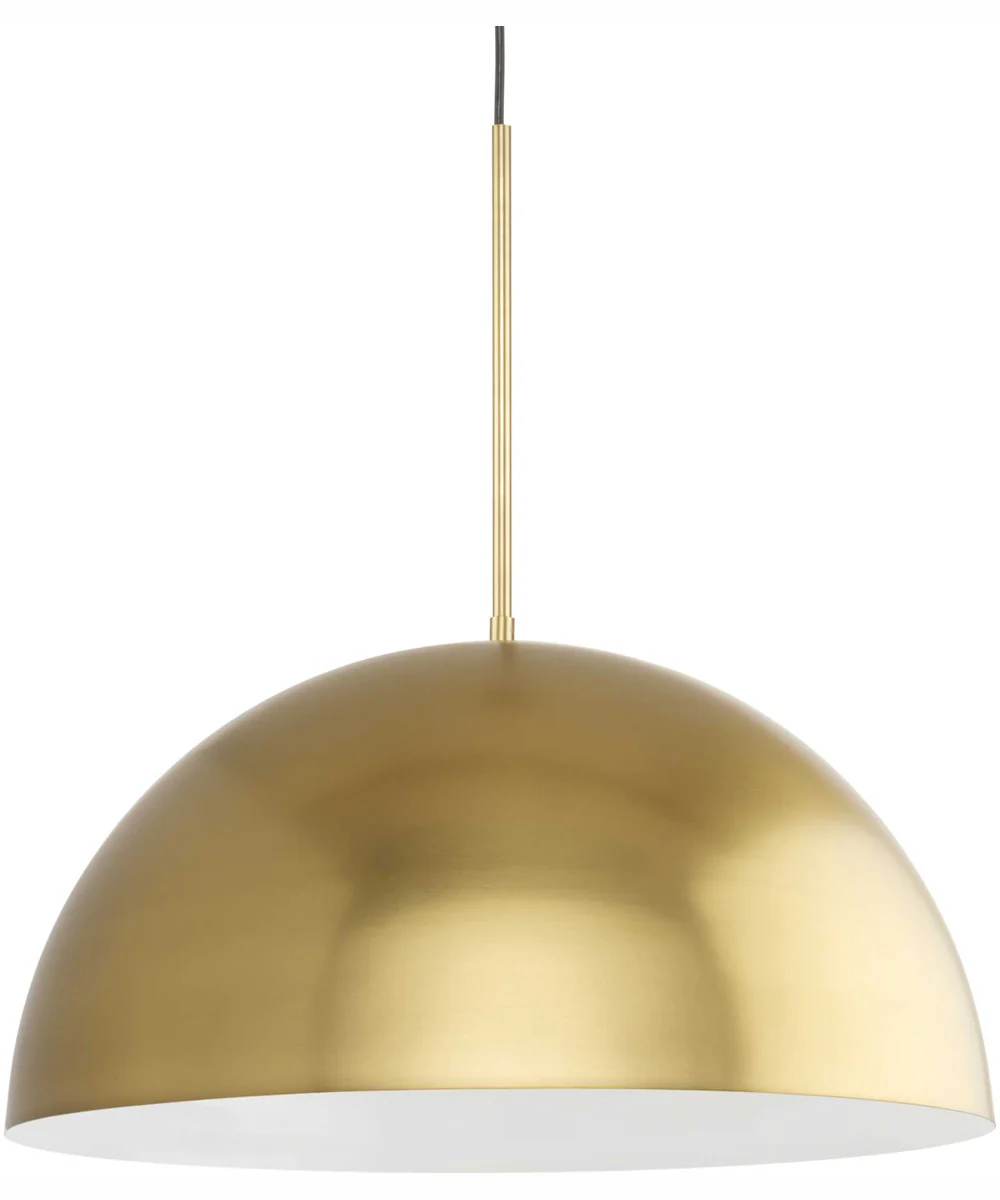 Perimeter 1-Light Mid-Century Modern Pendant with metal Shade Brushed Gold