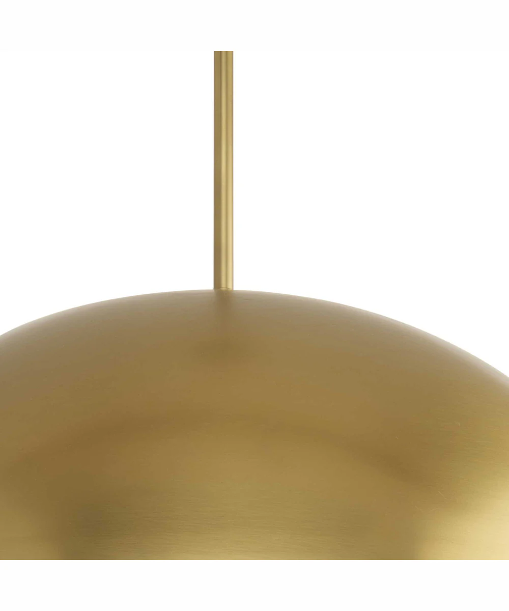Perimeter 1-Light Mid-Century Modern Pendant with metal Shade Brushed Gold - Image 4