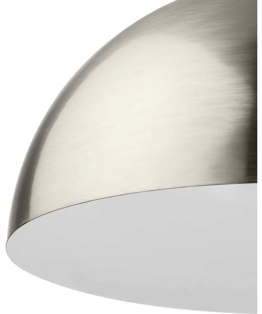 Perimeter 1-Light Mid-Century Modern Pendant with metal Shade Brushed Nickel - Image 8