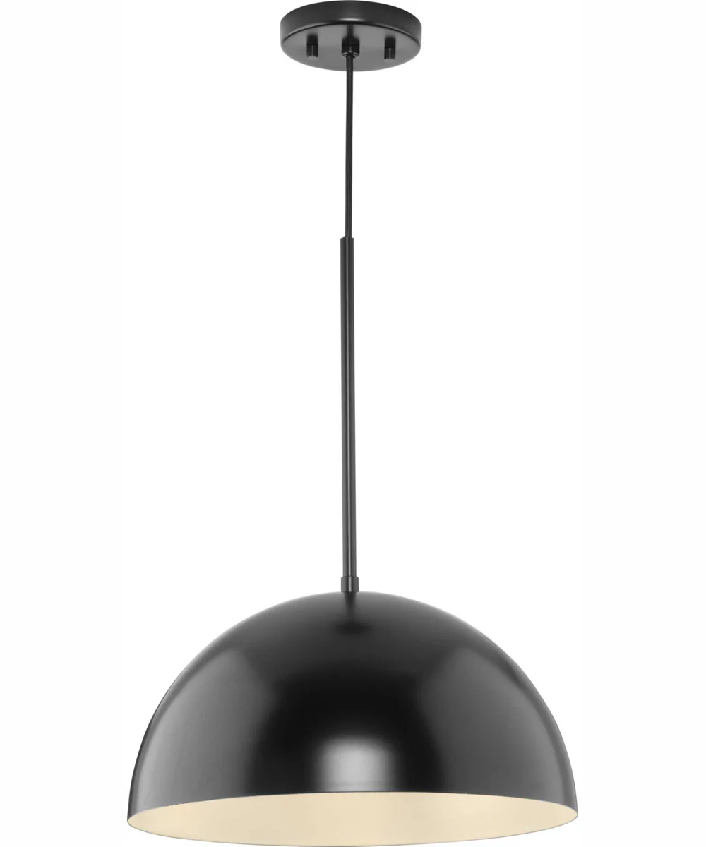 Perimeter 1-Light Mid-Century Modern Pendant with metal Shade Matte Black - Image 10