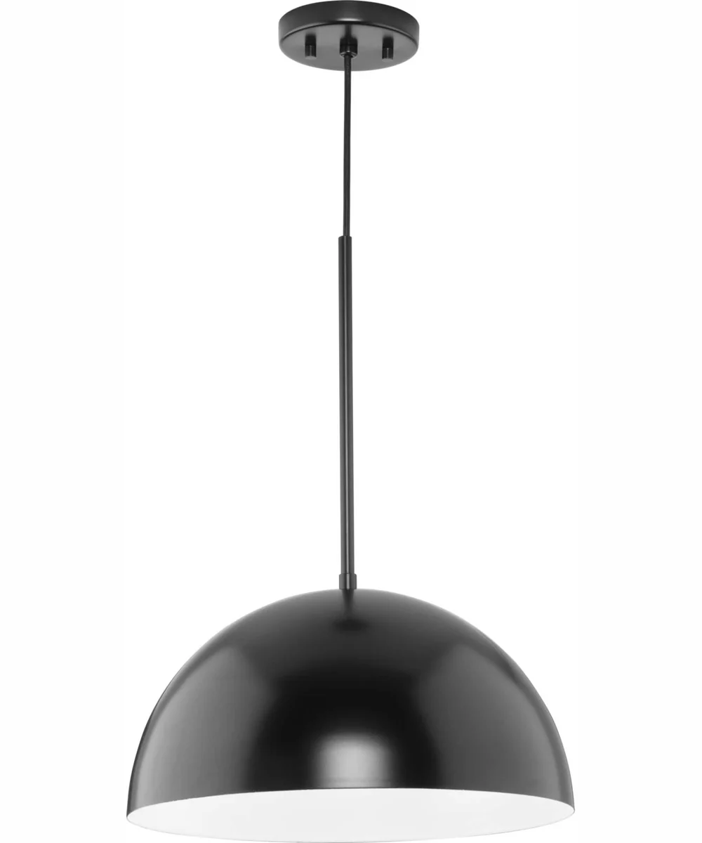 Perimeter 1-Light Mid-Century Modern Pendant with metal Shade Matte Black - Image 9