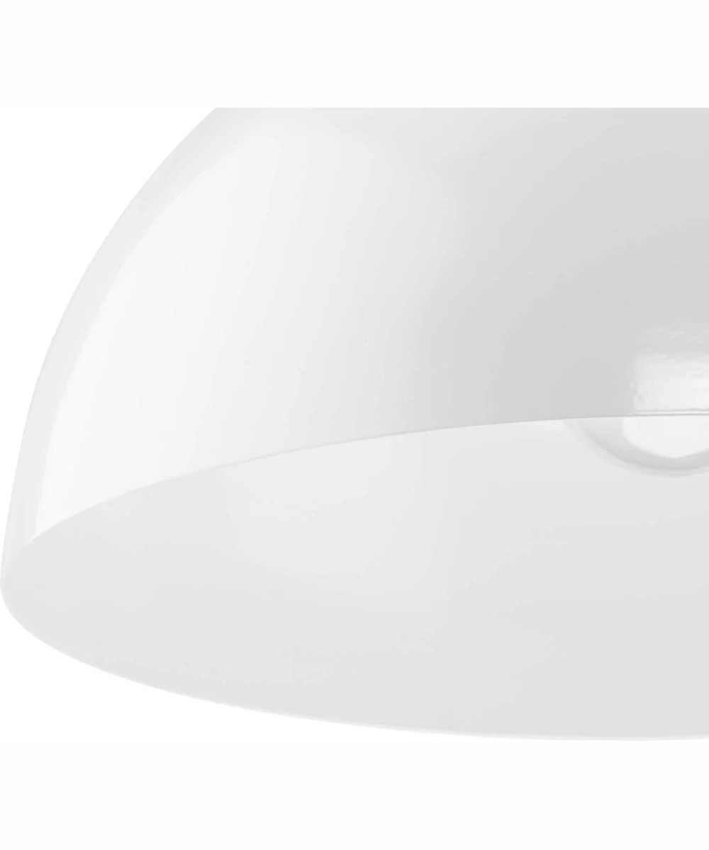Perimeter 1-Light Mid-Century Modern Pendant with metal Shade White - Image 10