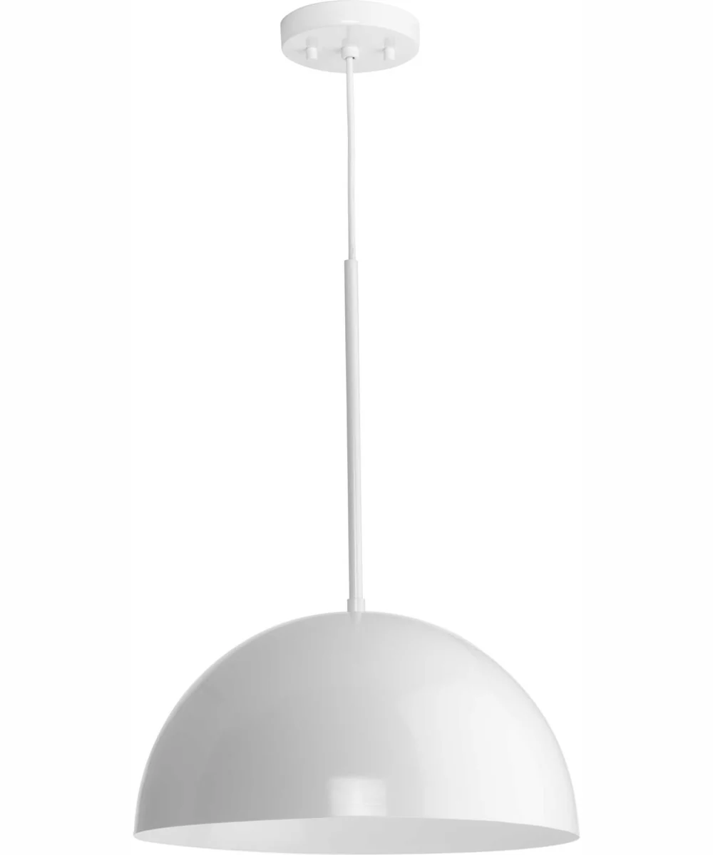 Perimeter 1-Light Mid-Century Modern Pendant with metal Shade White - Image 6