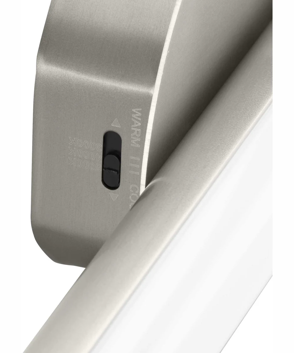 Phase 3 24 in. Medium Modern 3CCT Integrated LED Linear Vanity Light Brushed Nickel - Image 7