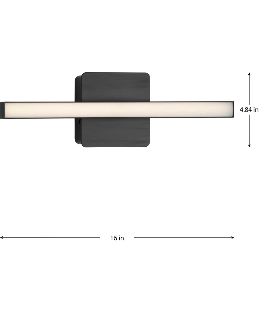 Phase 4 16 in. Small Modern Integrated 3CCT Integrated LED Linear Vanity Light Matte Black - Image 4