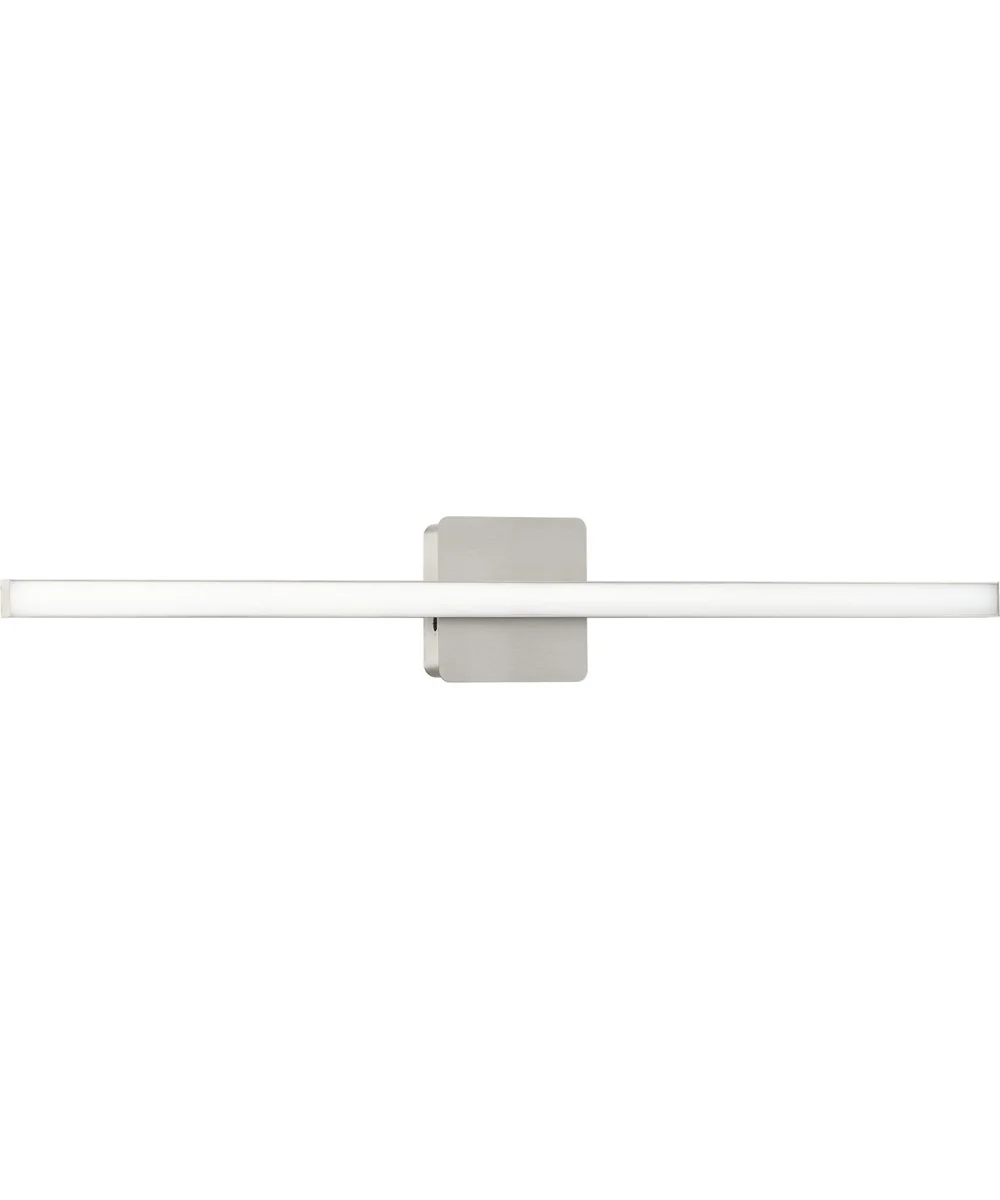 Phase 4 32 in. Large Modern Integrated 3CCT Integrated LED Linear Vanity Light Brushed Nickel