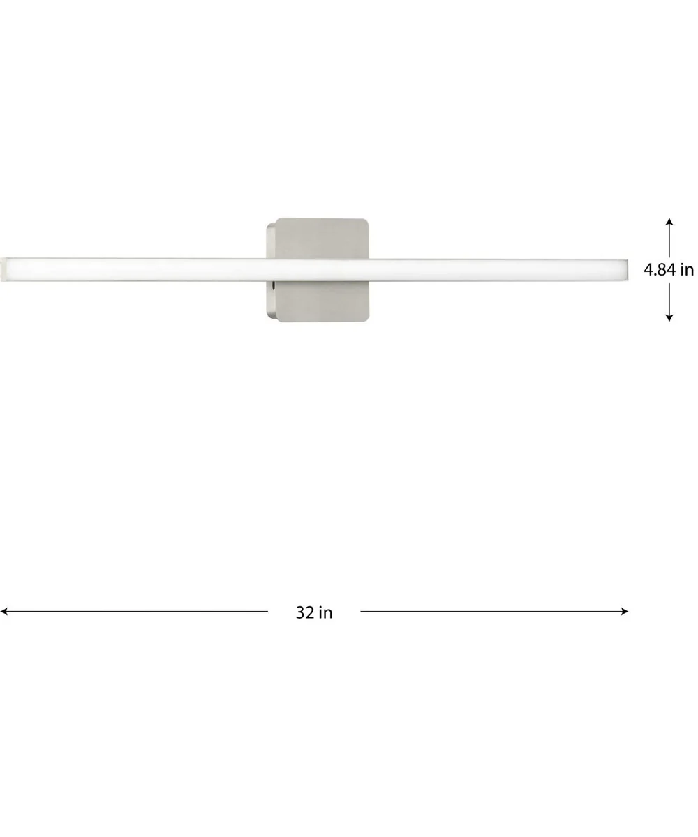 Phase 4 32 in. Large Modern Integrated 3CCT Integrated LED Linear Vanity Light Brushed Nickel - Image 4