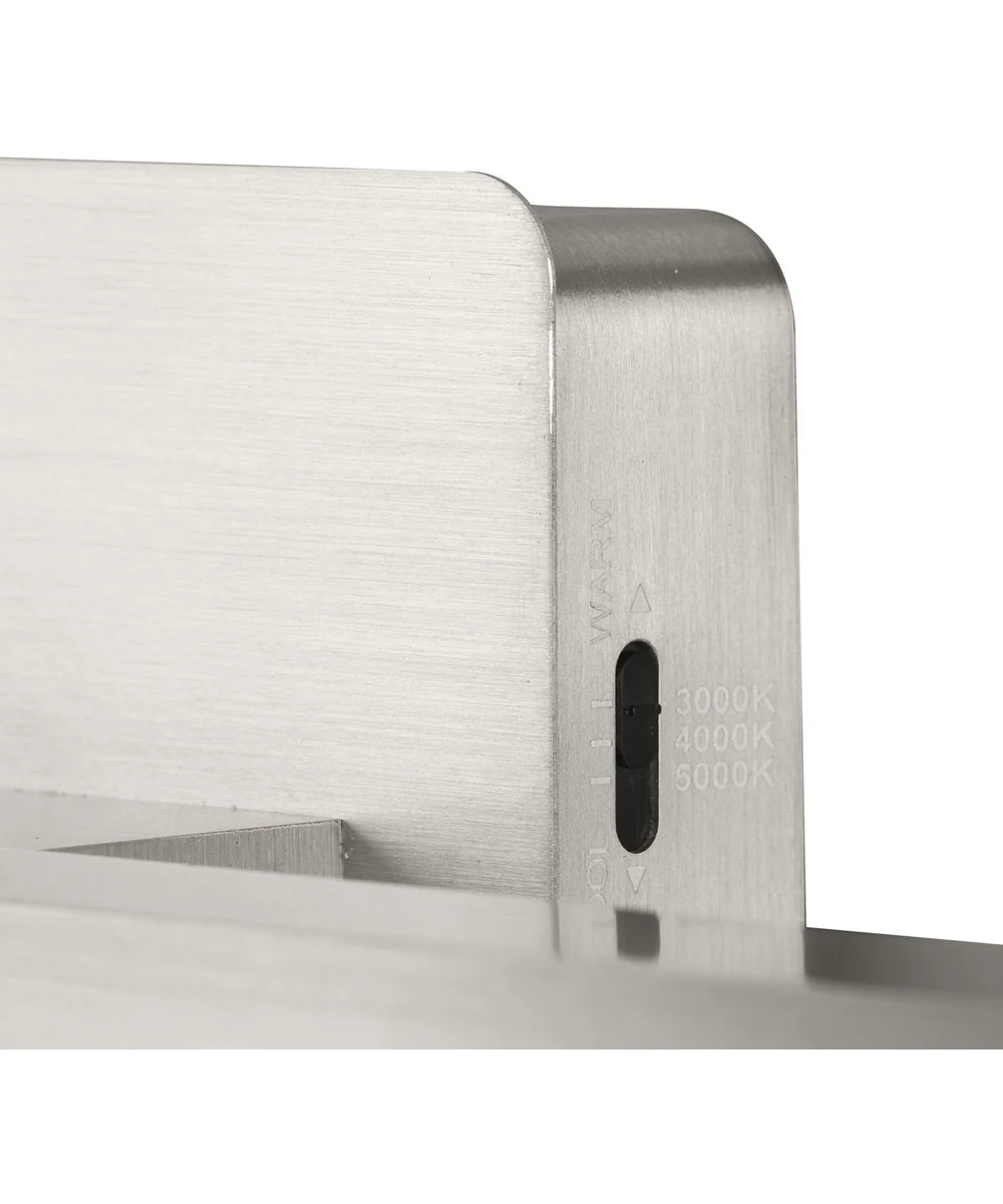 Phase 5 16 in. Slim Modern 3CCT Integrated LED Linear Vanity Light Brushed Nickel - Image 10