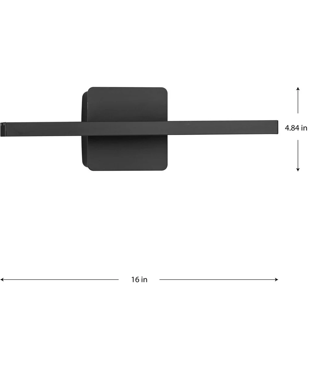 Phase 5 16 in. Slim Modern 3CCT Integrated LED Linear Vanity Light Matte Black - Image 4