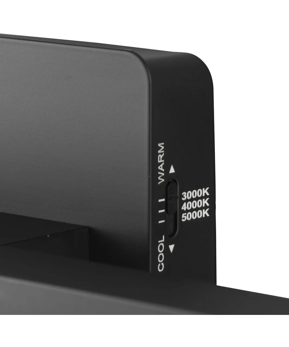 Phase 5 16 in. Slim Modern 3CCT Integrated LED Linear Vanity Light Matte Black - Image 9