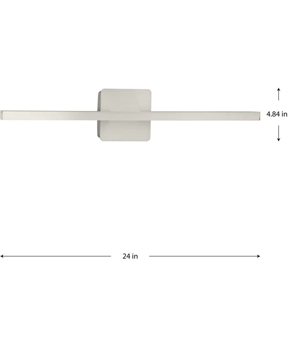 Phase 5 24 in. Slim Modern 3CCT Integrated LED Linear Vanity Light Brushed Nickel - Image 4