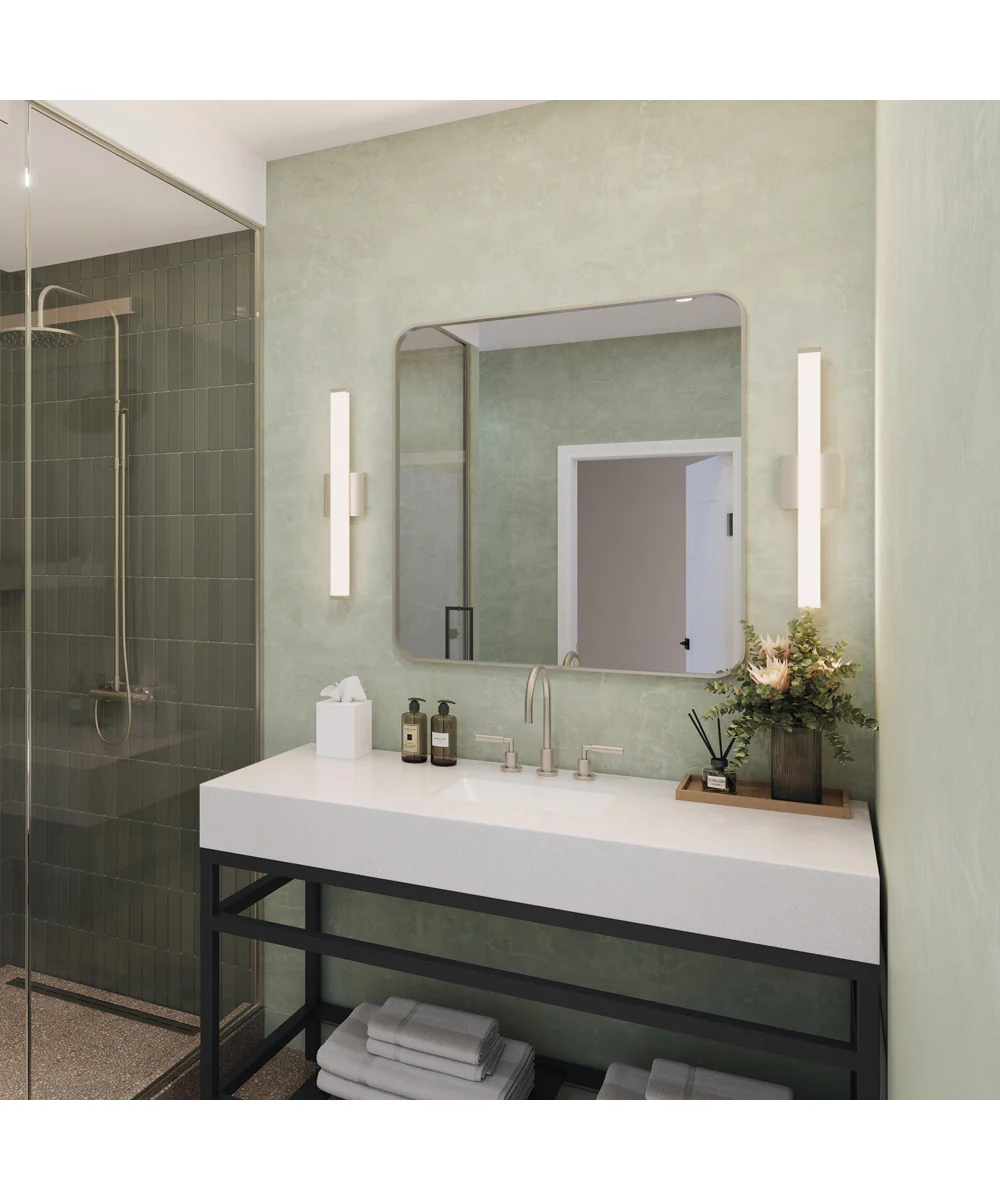 Phase 6.1 24 in. 5CCT Integrated LED Linear Vanity Light Brushed Nickel - Image 2