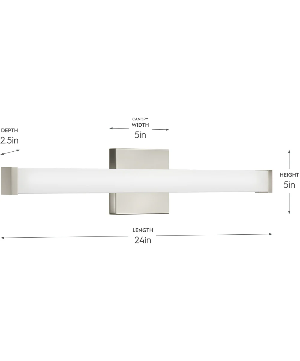 Phase 6.1 24 in. 5CCT Integrated LED Linear Vanity Light Brushed Nickel - Image 4