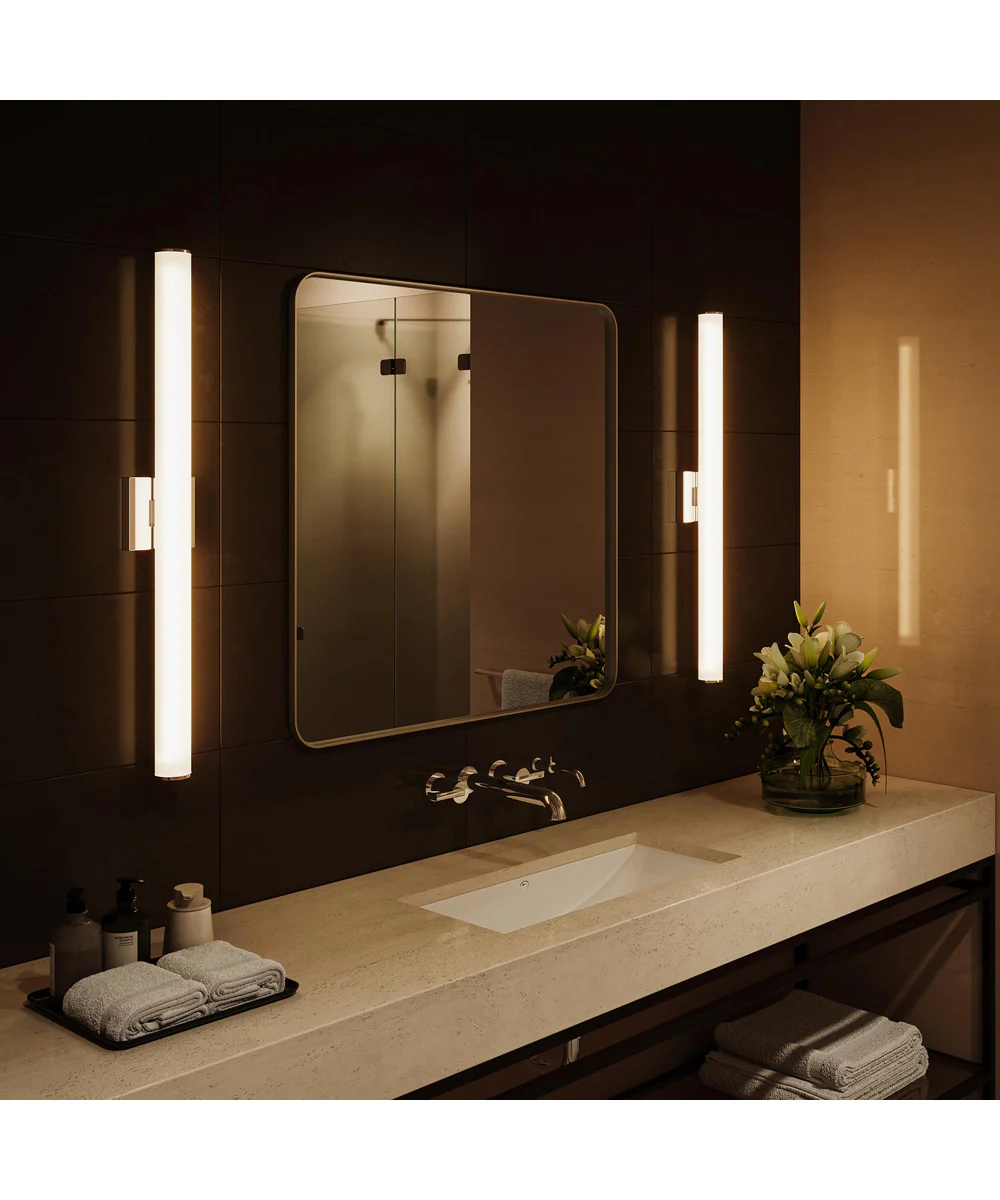 Phase 6.2 36 in. 5CCT Integrated LED Linear Vanity Light Polished Chrome - Image 3