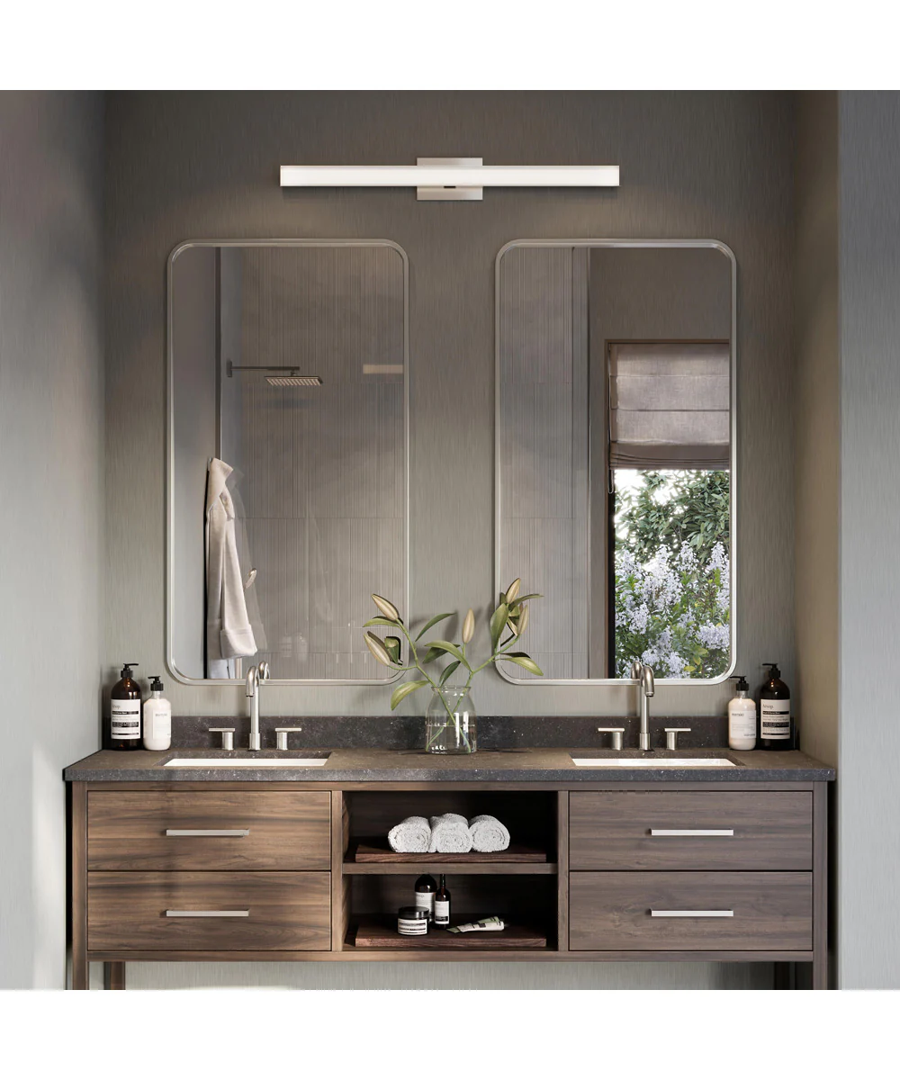 Phase 6.3 36 in. 5CCT Integrated LED Linear Vanity Light Brushed Nickel - Image 2
