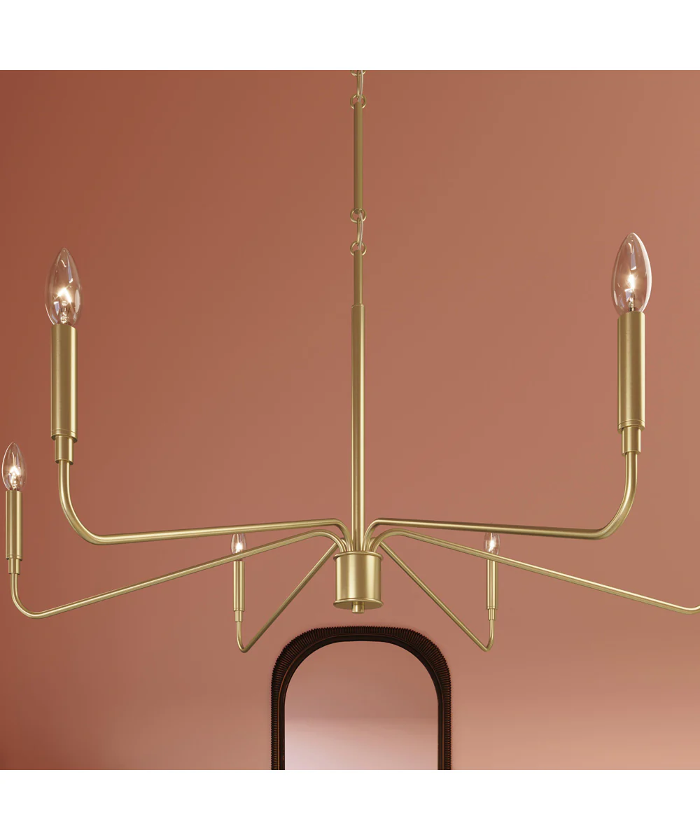 Pilar 6-Light Chandelier Brushed Gold - Image 10