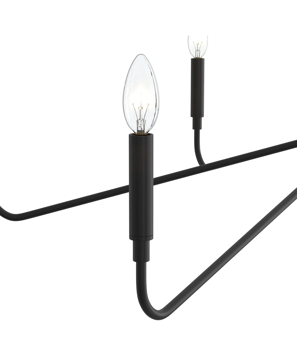 Pilar 6-Light Chandelier Matte Black - Image 6